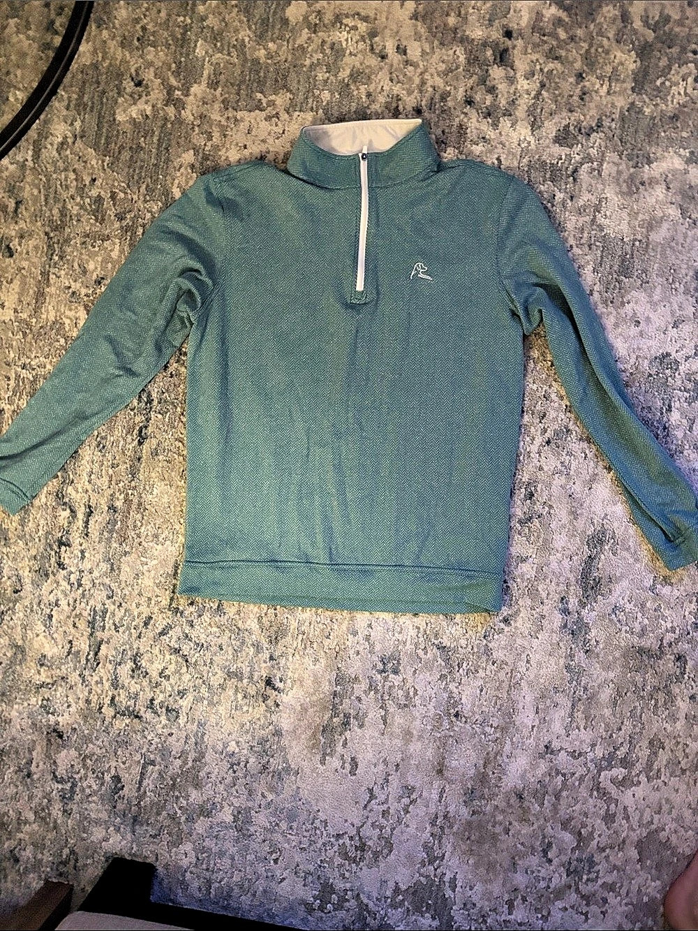 Rhoback Solid Performance Q-Zip Green Pullover